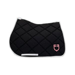 Equestro gp multicolor logo saddle pad - Colore BLACK/WHITE/BALLERINA (13-2807)