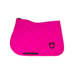 Equestro solid jumping saddle pad - Colore FUCSIA/BLACK