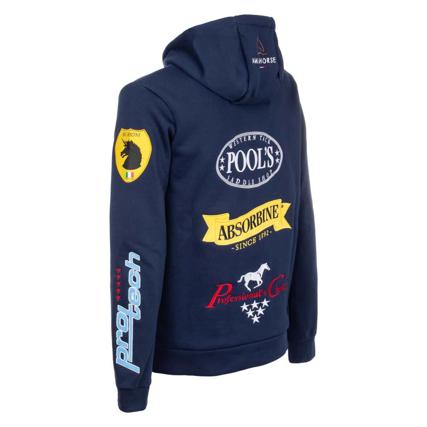 Pool's multilogo unisex hoodie jacket - Colore NAVY