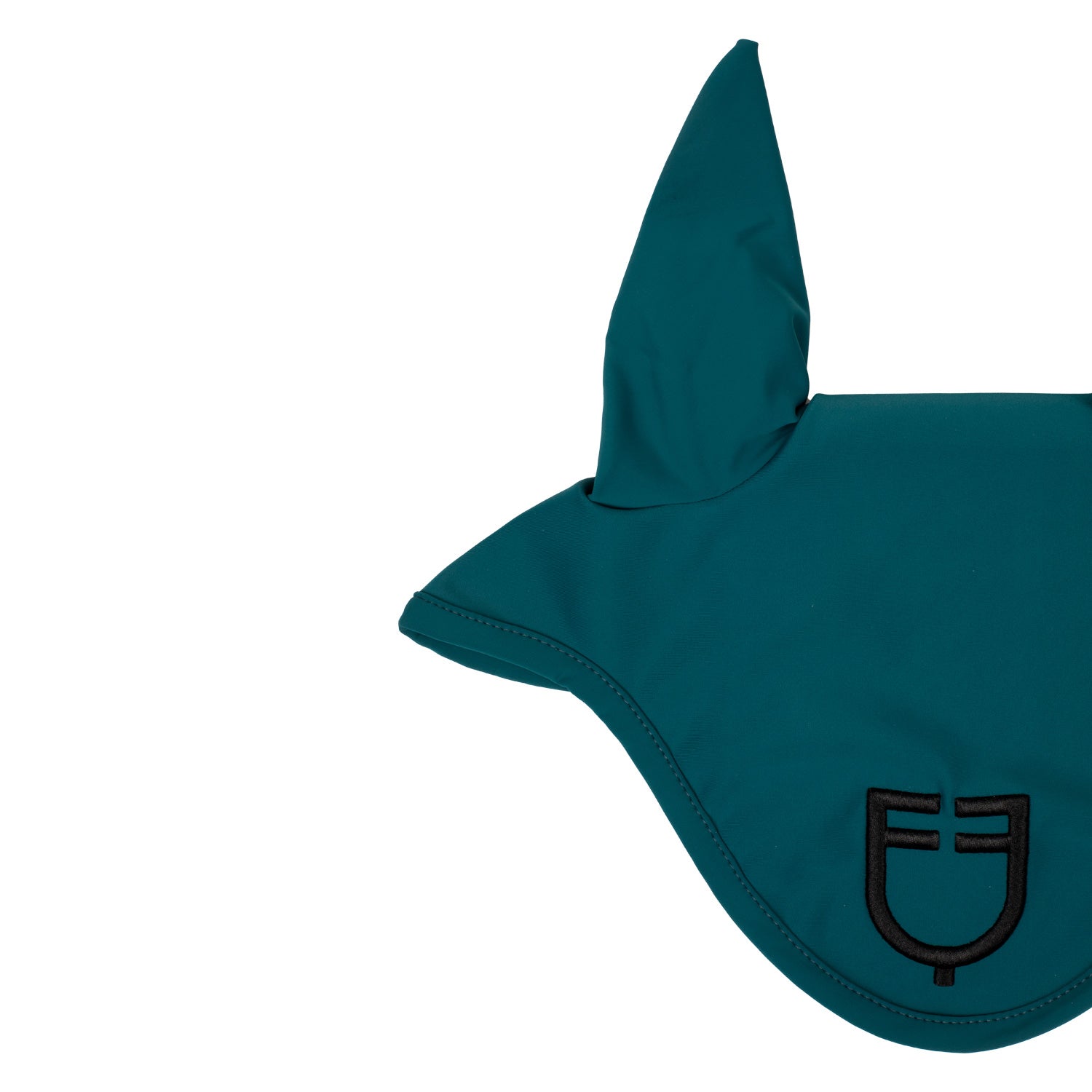 Equestro solid fly veil - Colore PETROL/BLACK