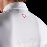 Equestro men's competition ridertechnology polo shirt ss with zip - Colore WHITE