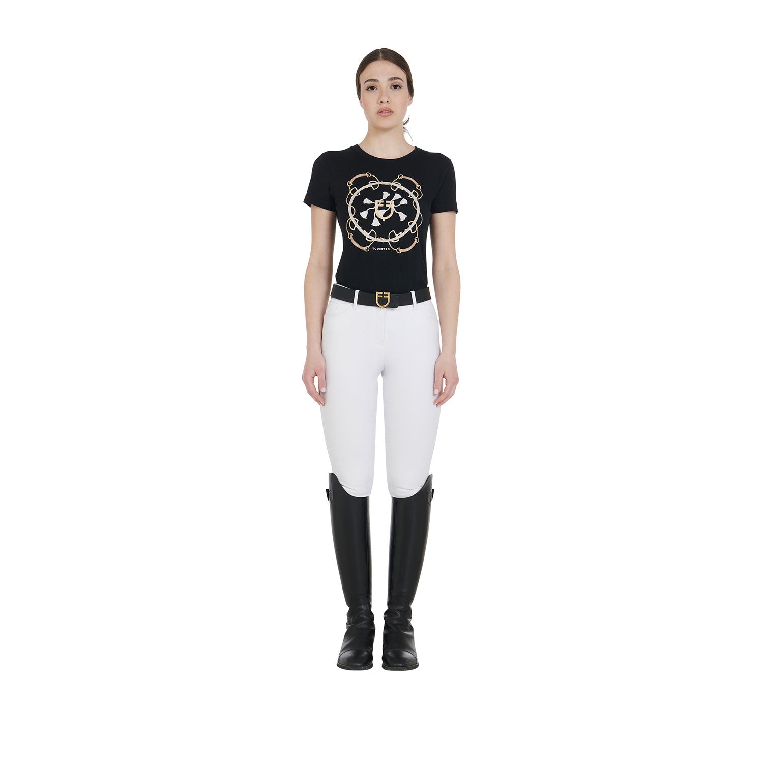 Equestro pantaloni equestro donna modello aria full grip - Colore WHITE