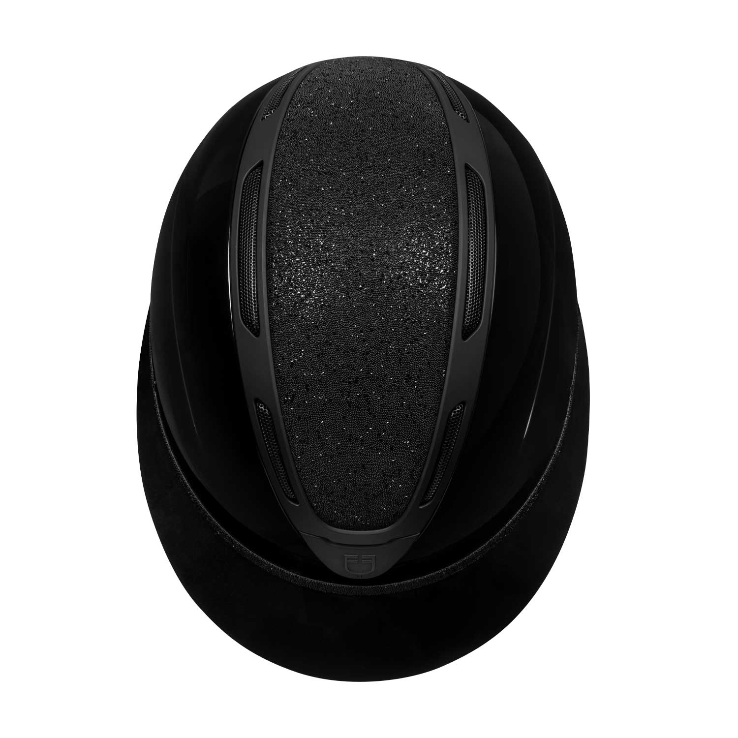 Equestro women apocalipse helmet with diamonds and shiny shell - Colore BLACK/BLACK