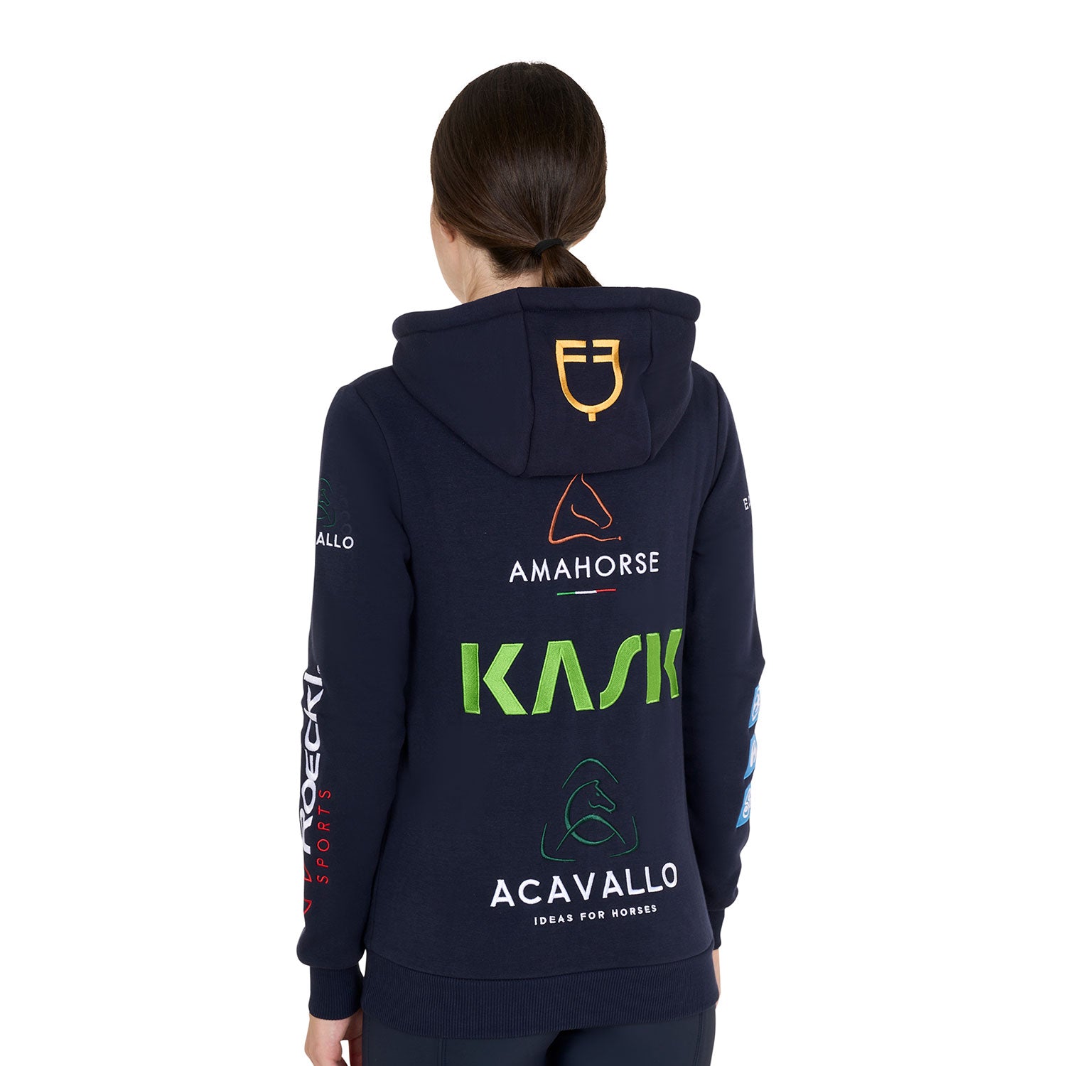 Equestro felpa donna multilogo - Colore NAVY