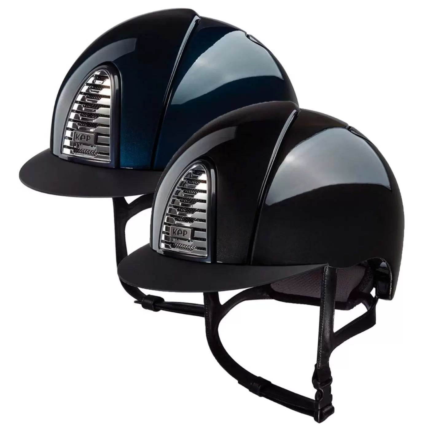 Casco Equitazione Kep Italia Cromo 2.0 Shine, Finitura Lucida e Visiera Opaca