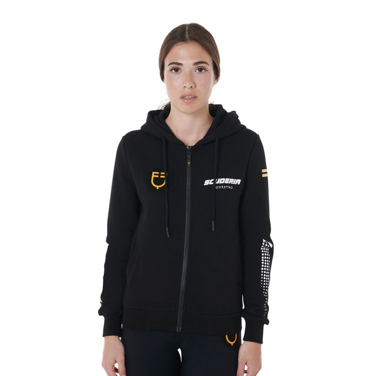 Felpa con Cappuccio donna Scuderia Equestro interno French terry
