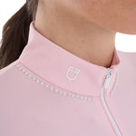 Equestro women's pearl training polo shirt ss zip - Colore BALLERINA (13-2807)
