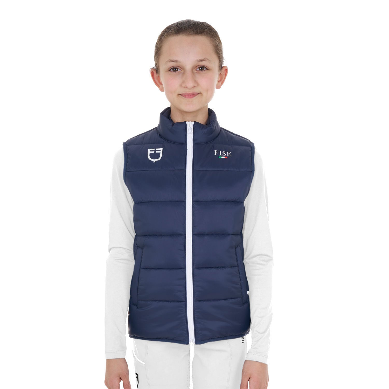Equestro kid's down vest equestroxfise - neutra