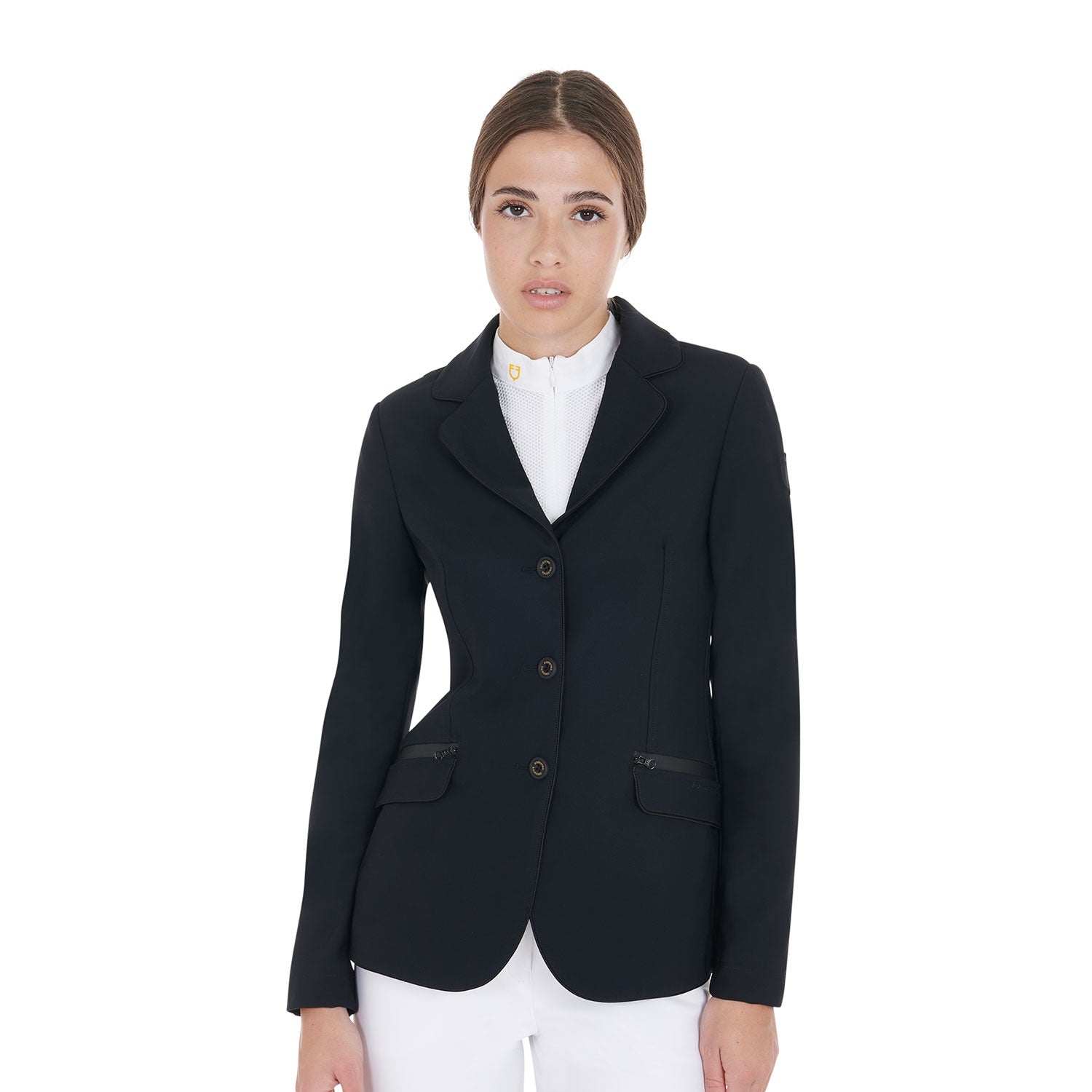 Equestro technical woman competition riding jacket tecno stretch - neutra