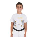Equestro double dressage horse junior cotton t-shirt - Colore WHITE