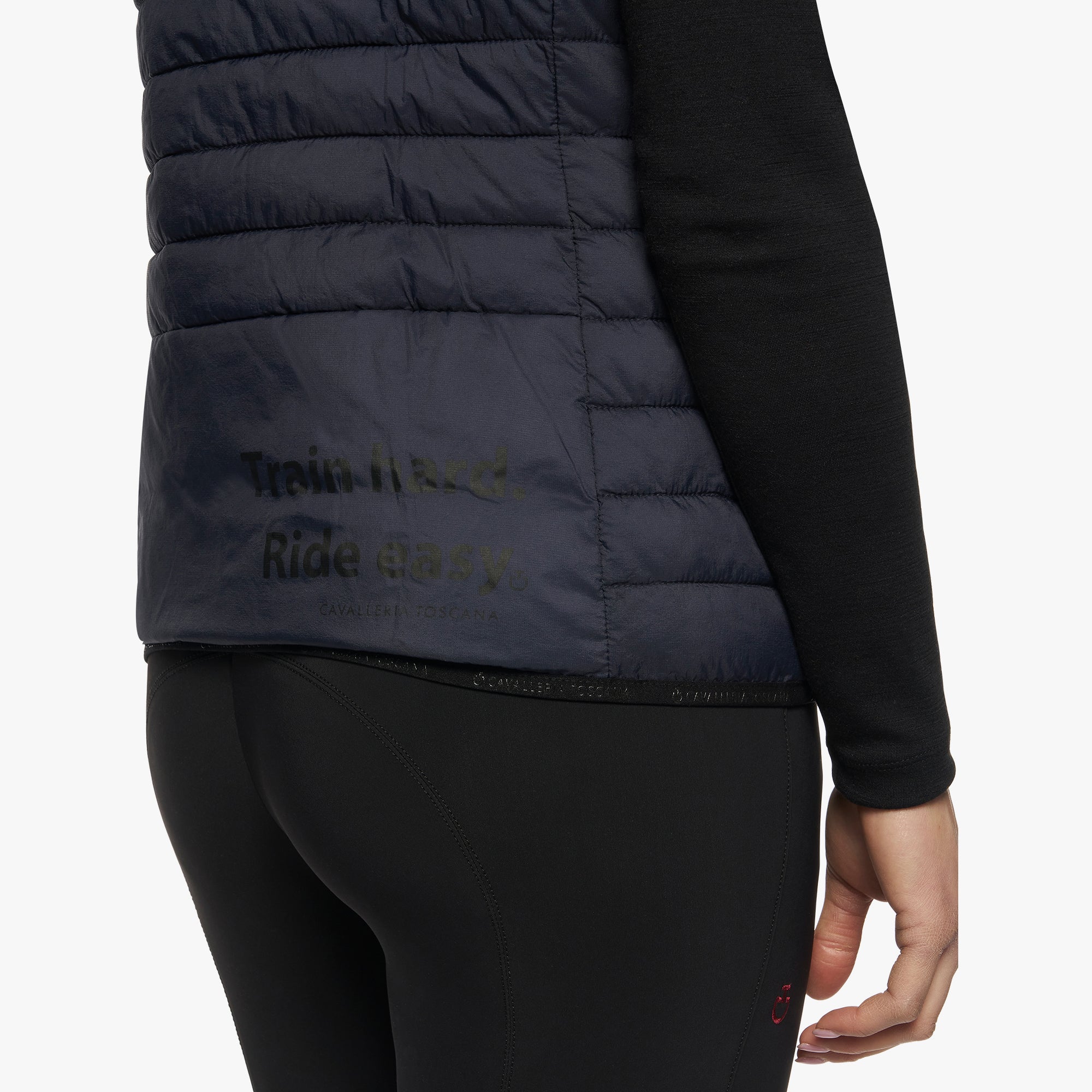 Gilet Smanicato Donna Cavalleria Toscana CT Team Red Stripe Quilted Vest
