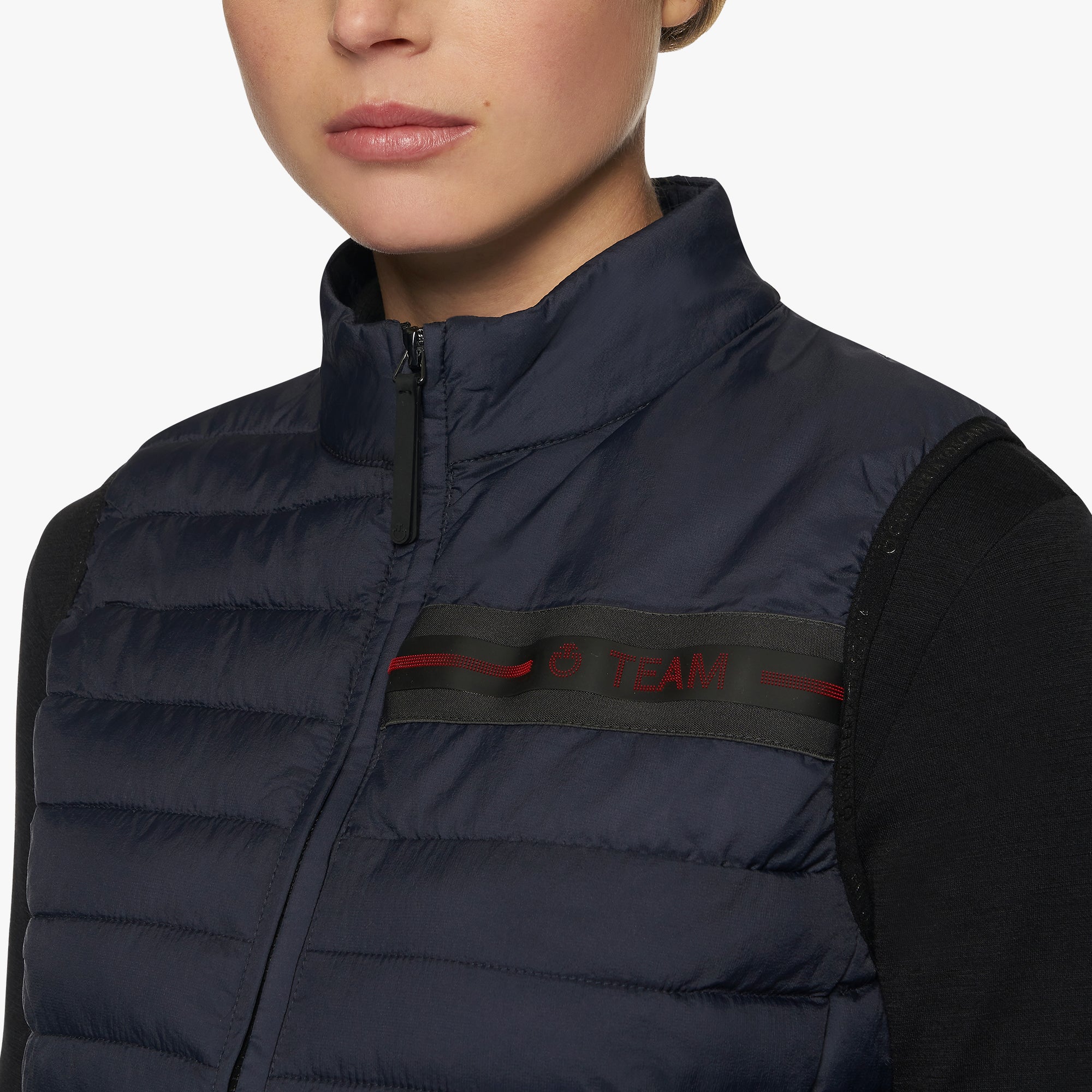 Gilet Smanicato Donna Cavalleria Toscana CT Team Red Stripe Quilted Vest