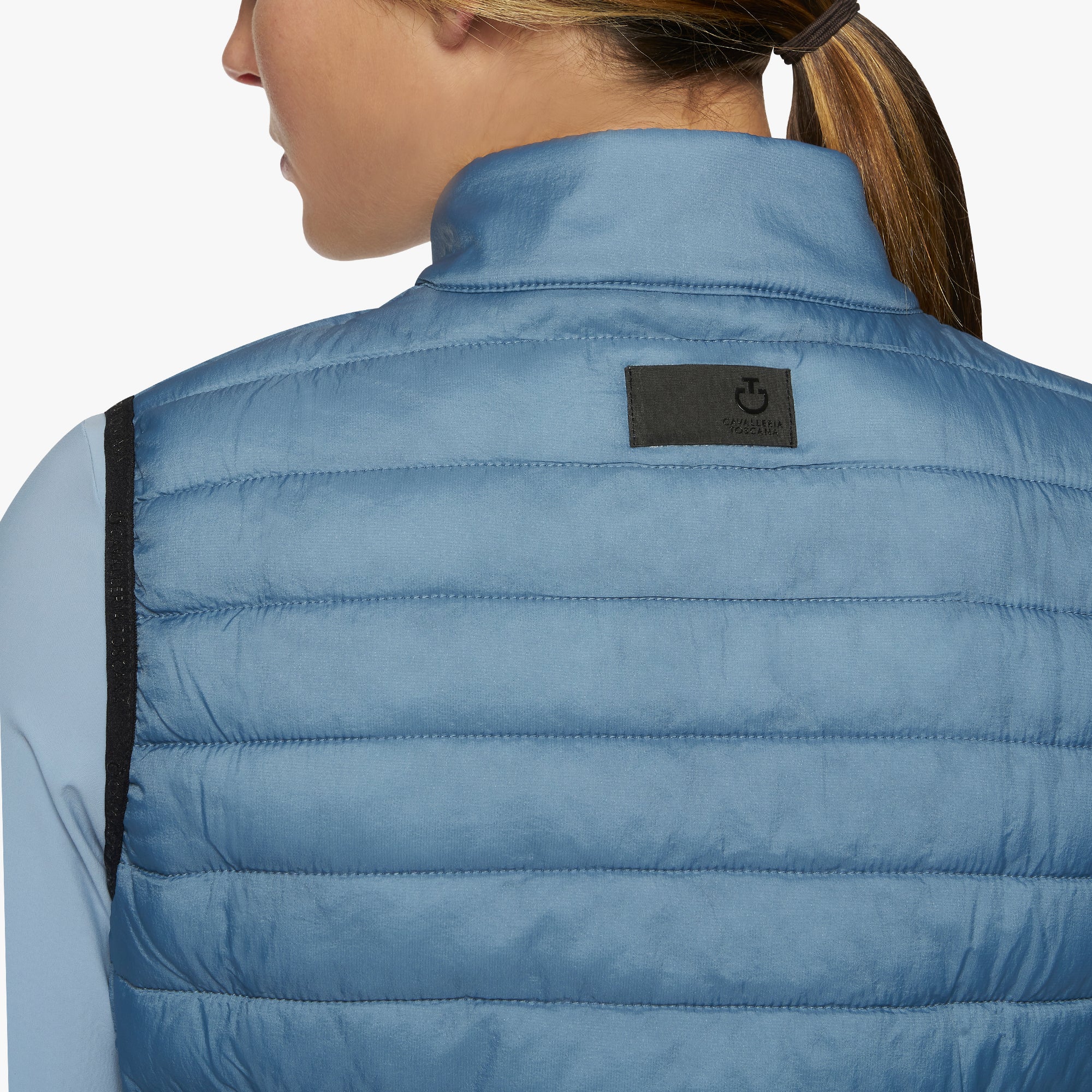 Gilet Smanicato Donna Cavalleria Toscana CT Team Red Stripe Quilted Vest