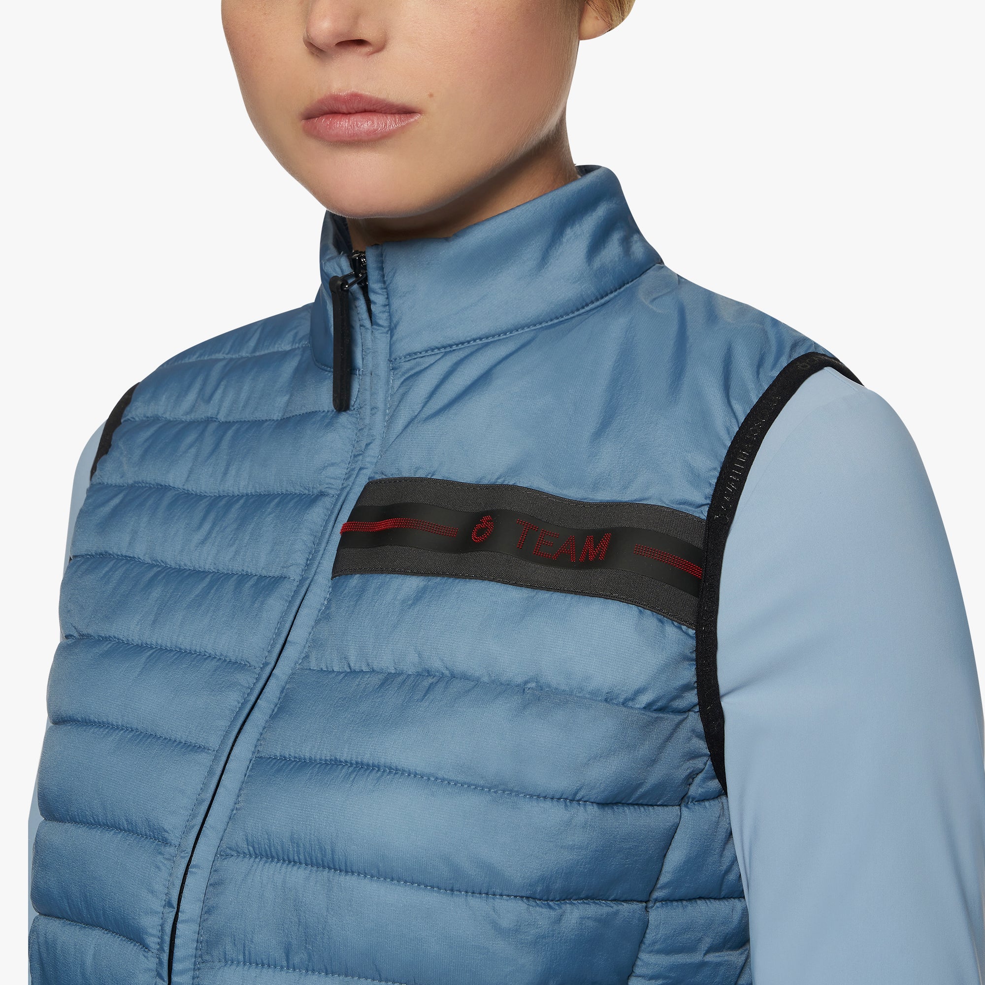 Gilet Smanicato Donna Cavalleria Toscana CT Team Red Stripe Quilted Vest