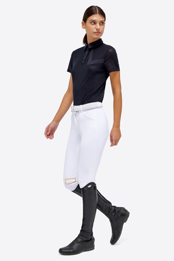 Polo Equitazione donna da allenamento Jersey con bottoni RG by Cavalleria