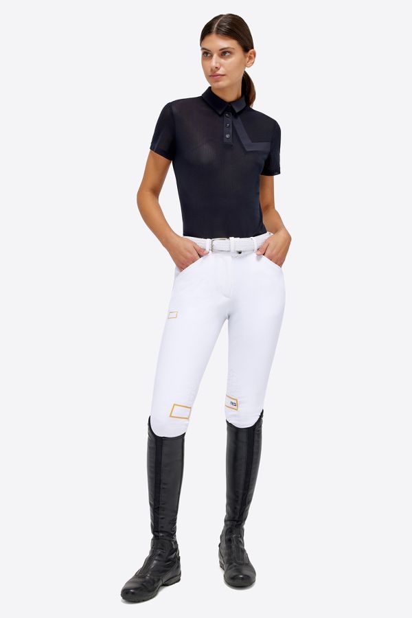 Polo Equitazione donna da allenamento Jersey con bottoni RG by Cavalleria