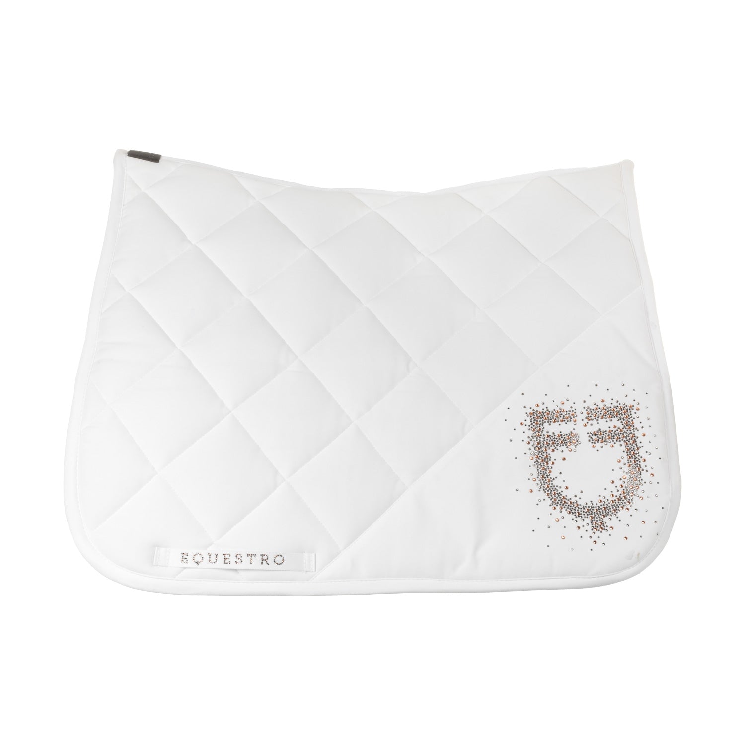 Equestro stones edition dressage saddle pad - Colore WHITE