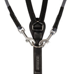 Acavallo italian leather and round nylon chambon - Colore BLACK