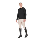 Equestro man winter round-neck sweatshirt - Colore BLACK