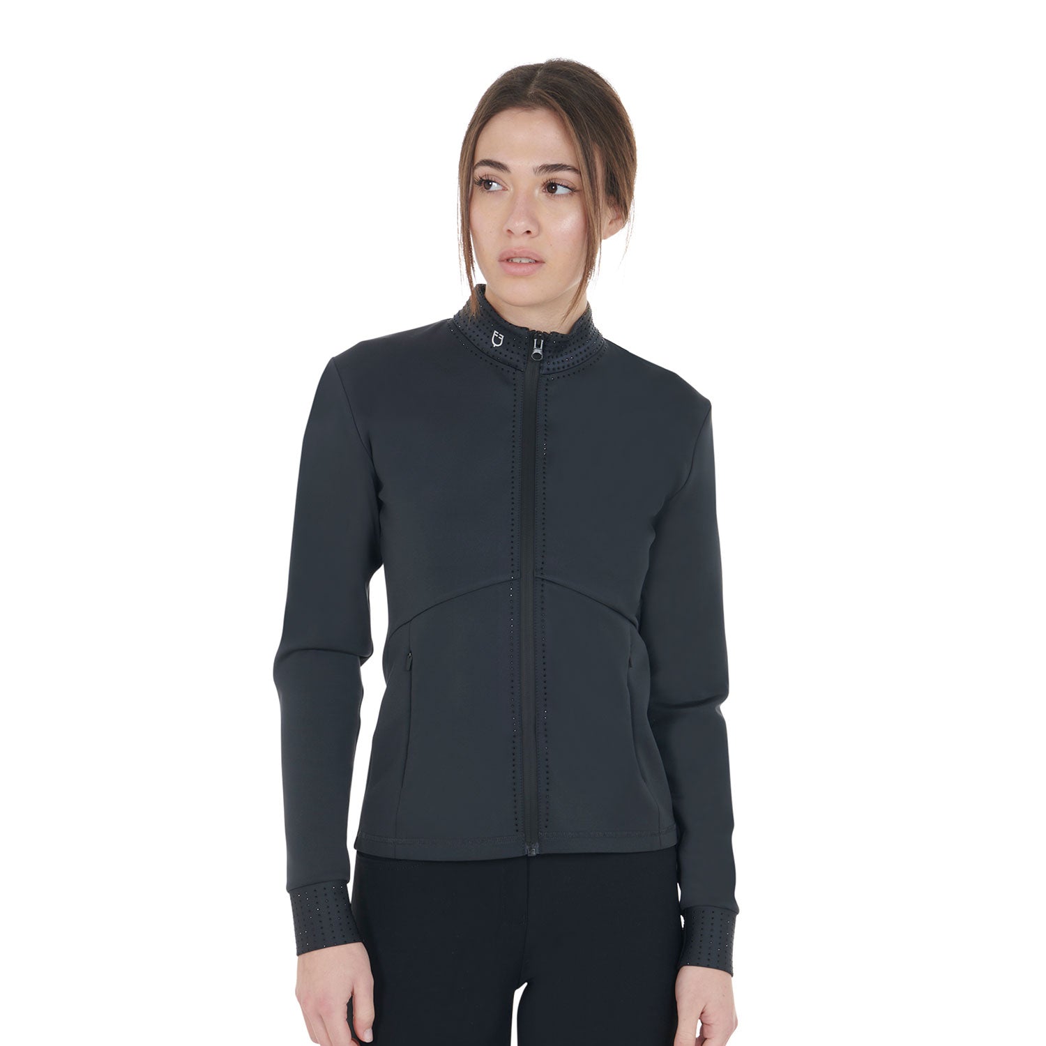 Felpa donna in tessuto tecnico full zip Equestro