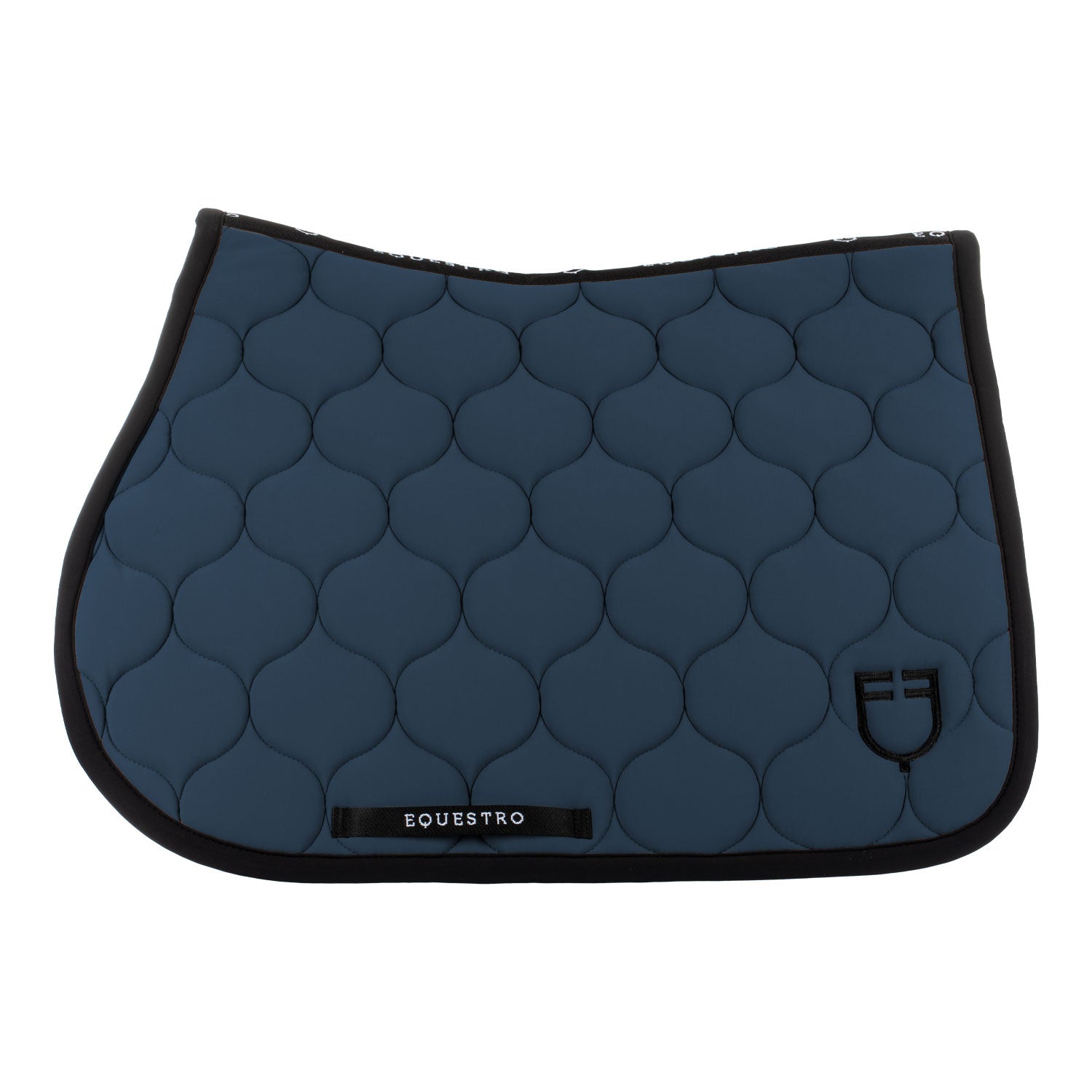 Equestro jumping saddle pad onion jersey black line edition - Colore BERING SEA (18-4028)
