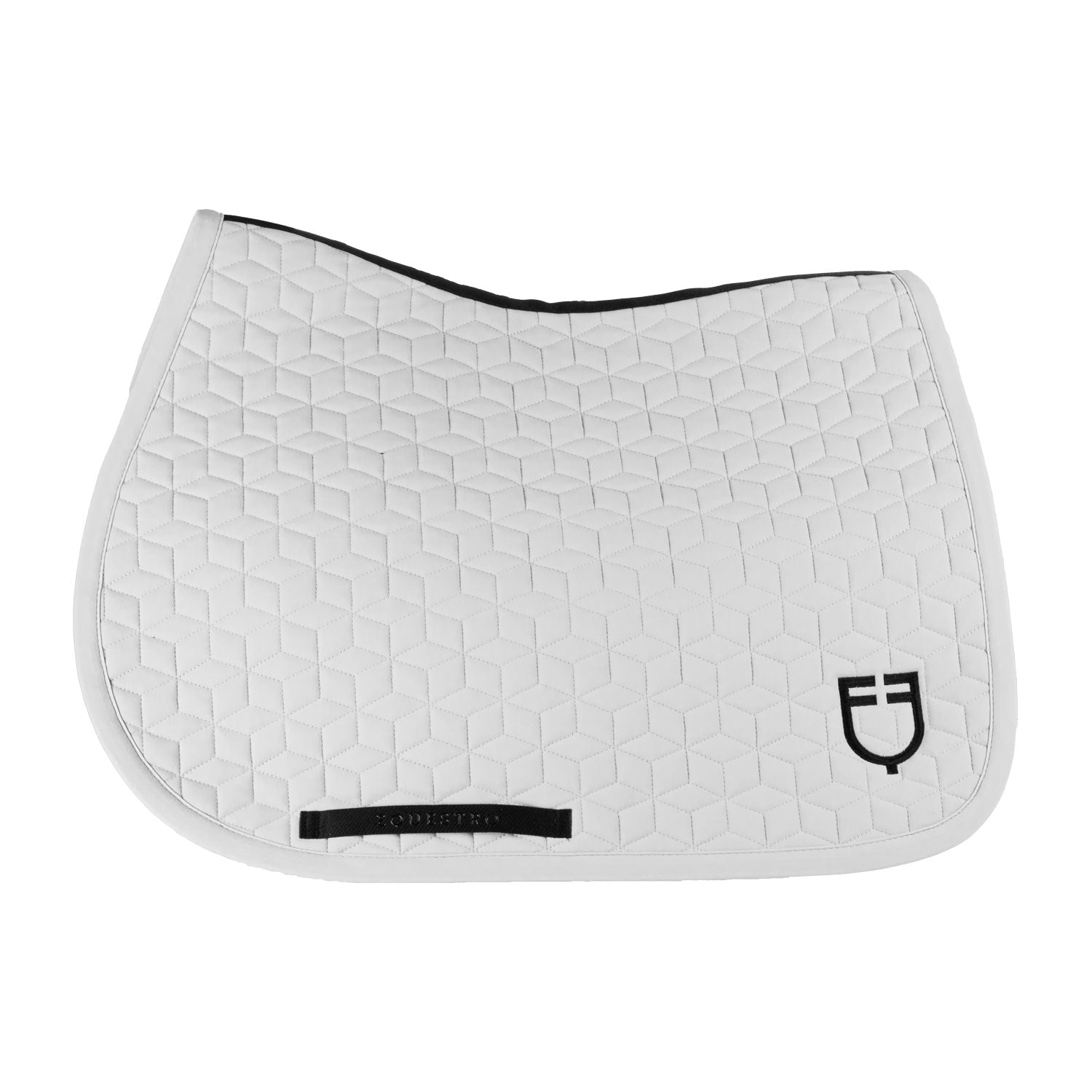 Equestro cube quilting jumping saddle pad - Colore WHITE