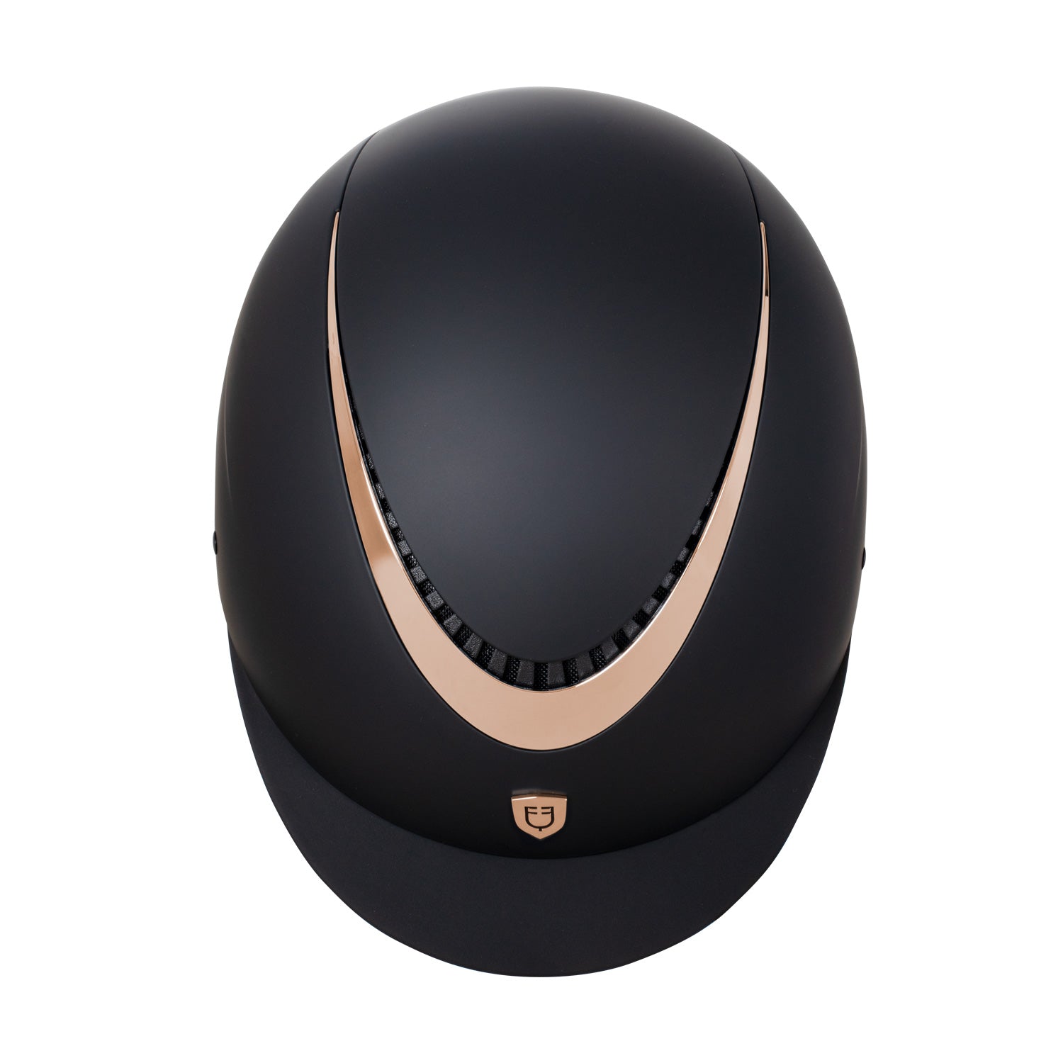Equestro unisex galaxy helmet rowel fitting - Colore BLACK/ROSE GOLD SHINY
