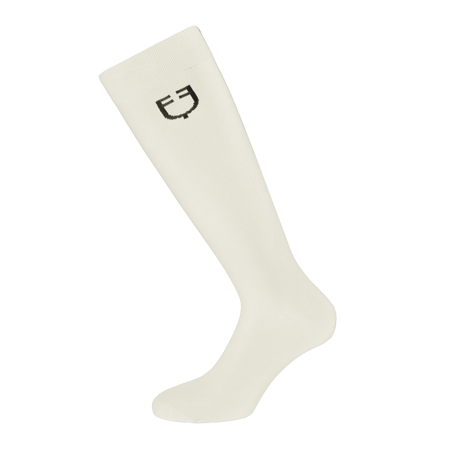 Equestro unisex light basic sock - Colore ANTIQUE WHITE (11-0105)/BLACK
