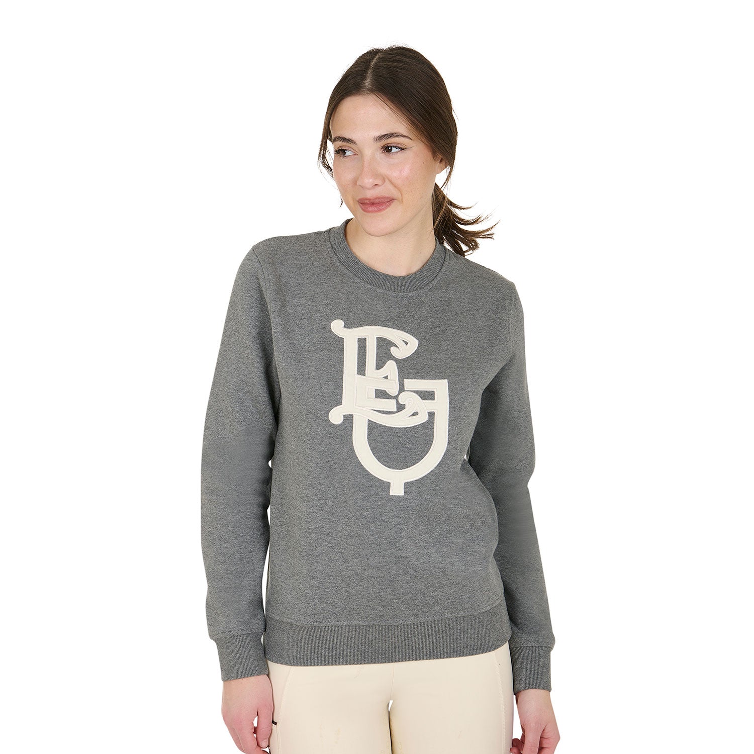 Equestro women's equestro monogram sweatshirt - neutra