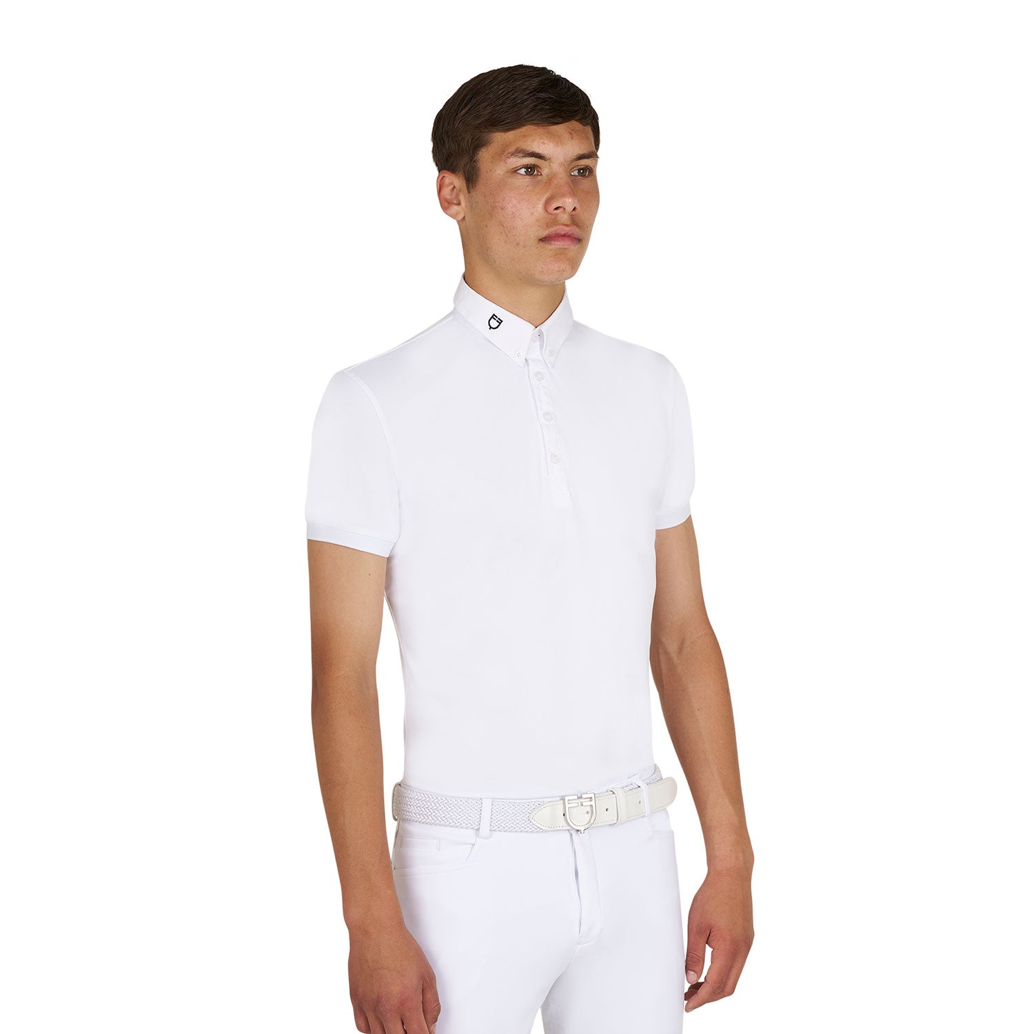 Equestro polo uomo manica corta tessuto tecnico modello "hunt" - neutra
