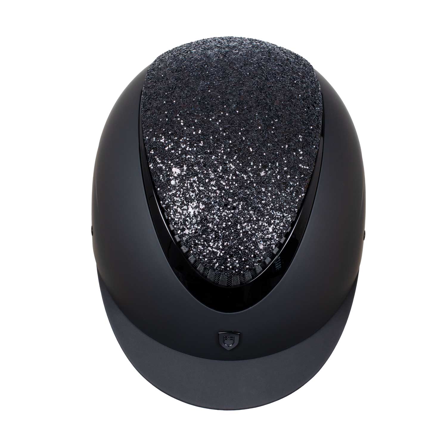 Equestro women's galaxy helmet stone rowel fitting omologazione en 1384-2023 - Colore BLACK/BLACK SHINY
