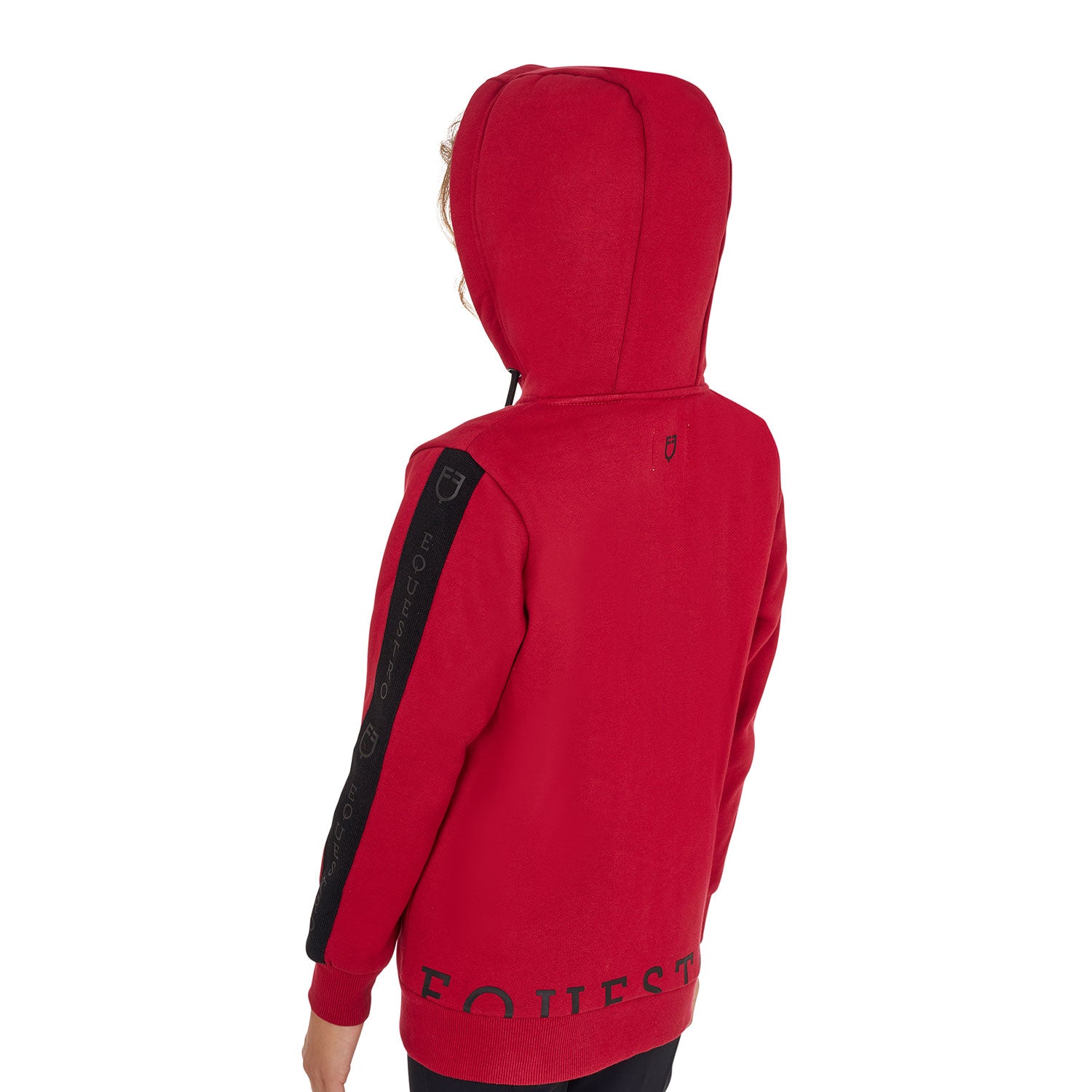 Equestro girl's full zip hoodie with inside fleece - Colore SCOOTER (19-1863)