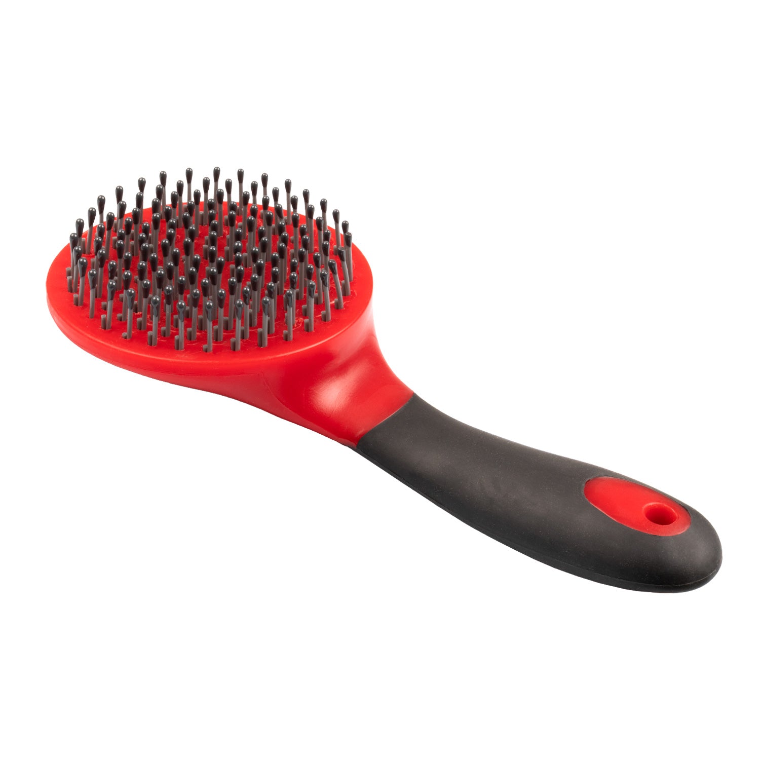 Umbria equitazione spazzola tonda coda e criniera c/manico - Colore RED/BLACK