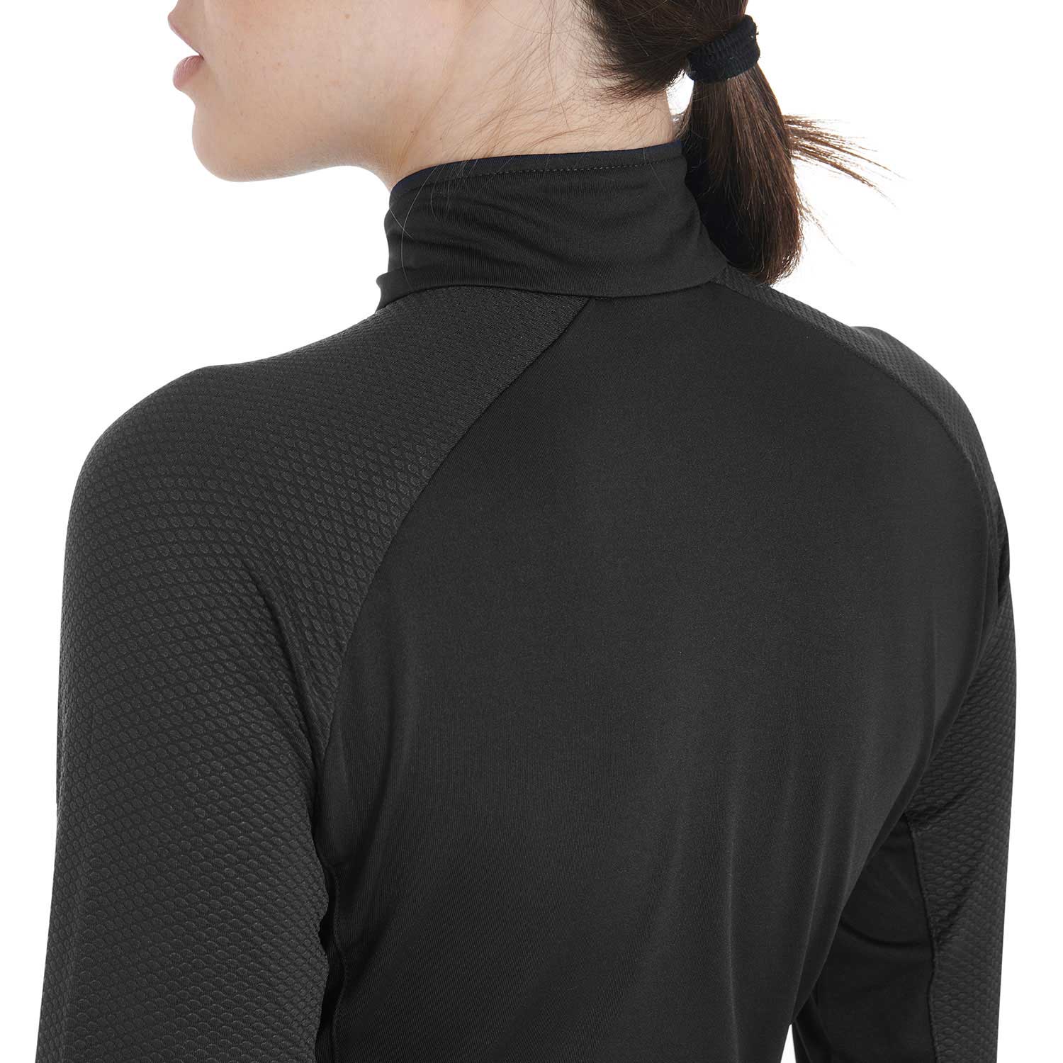 Equestro base layer donna equestro in tessuto tecnico - Colore BLACK/LILLA 15-3520