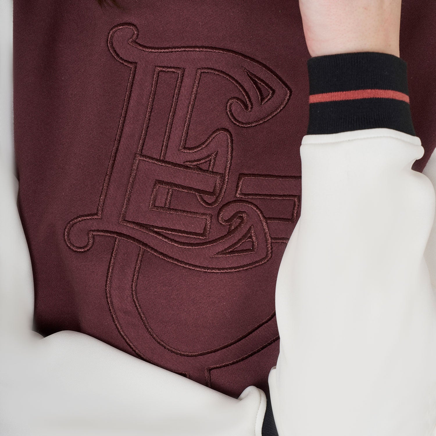 Equestro women's winter eq sweatshirt - Colore MARRON(181415)/ANTIQUE WHITE (11-0105)