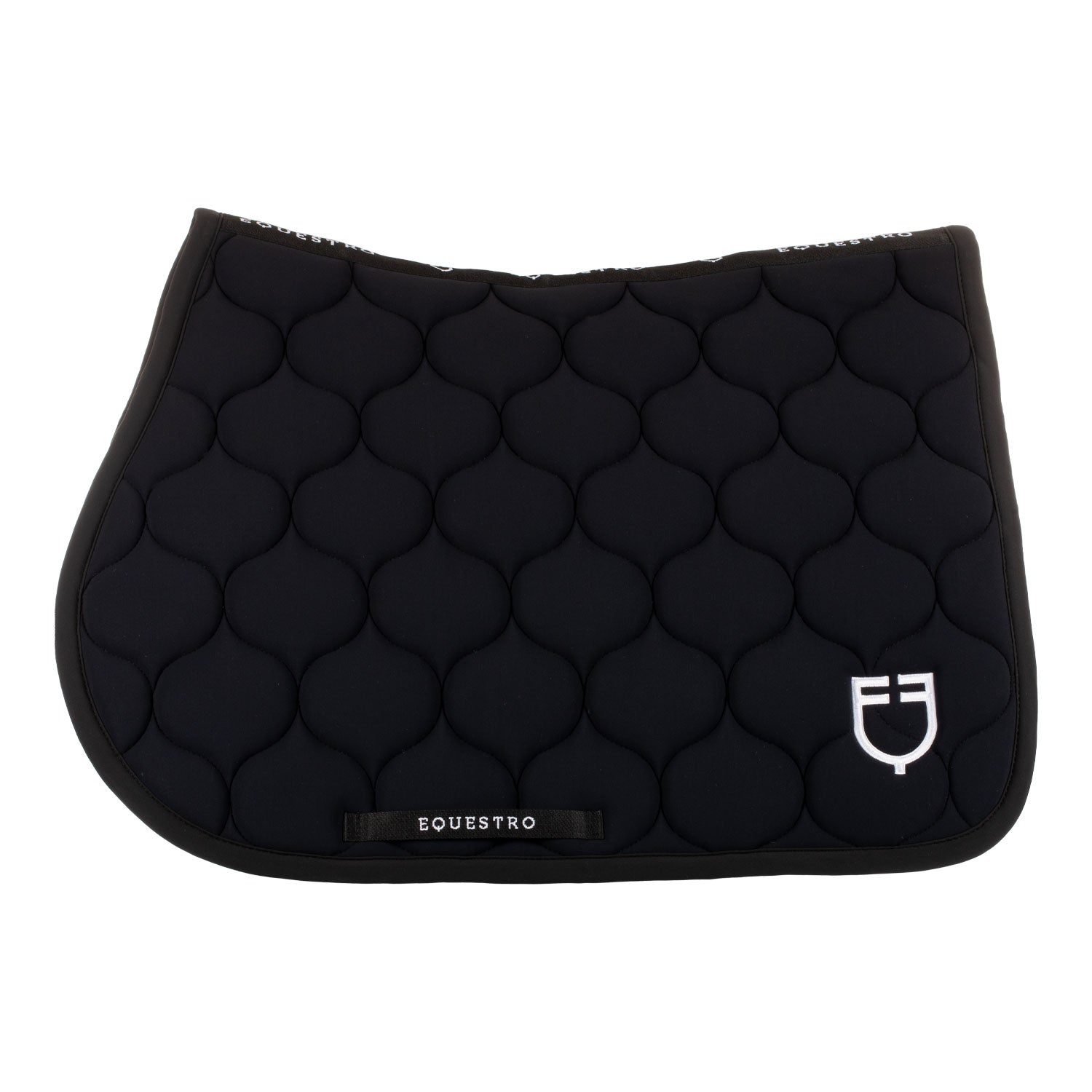 Equestro jumping saddle pad onion jersey black line edition - Colore BLACK