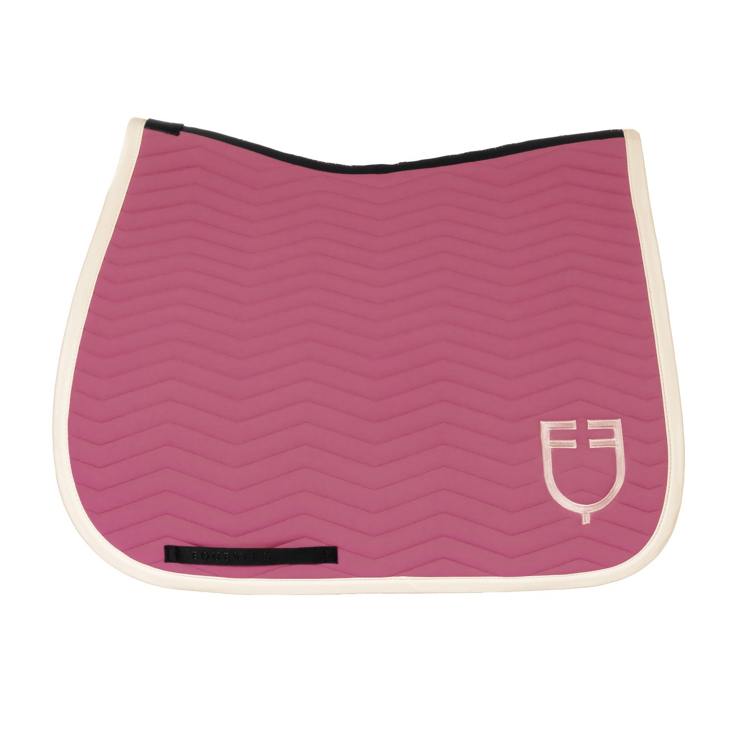 Equestro wave quilting dressage saddle pad - Colore CHATEAU ROSE (17-2120)/ANTIQUE WHITE (11-0105)