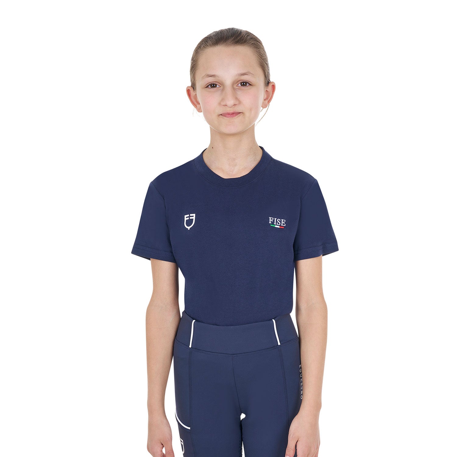 Equestro kid's cotton t-shirt equestroxfise - neutra