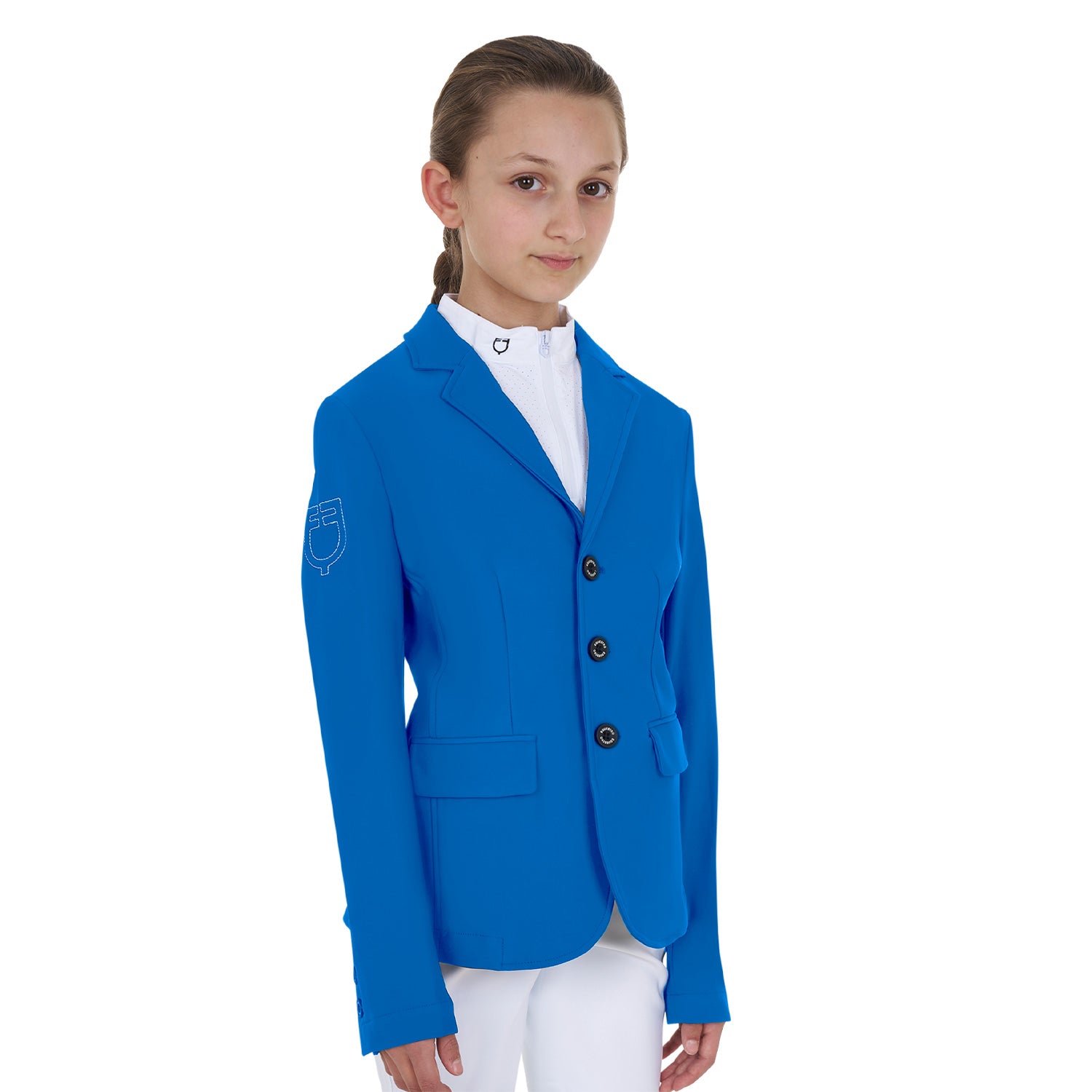 Equestro kid's exclusive  riding jacket equestroxfise - Colore AZZURRO SAVOIA (19-4150)