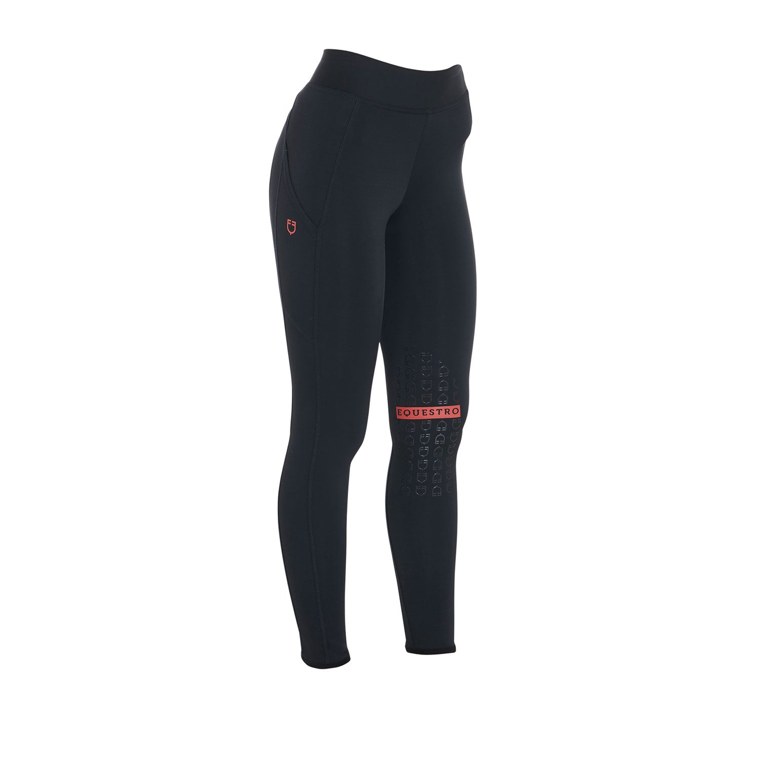 Equestro leggings equestro modello kao tessuto tecnico elasticizzato - Colore BLACK/RED 181662