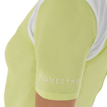 Equestro women's training polo shirt ss zip - Colore LIME