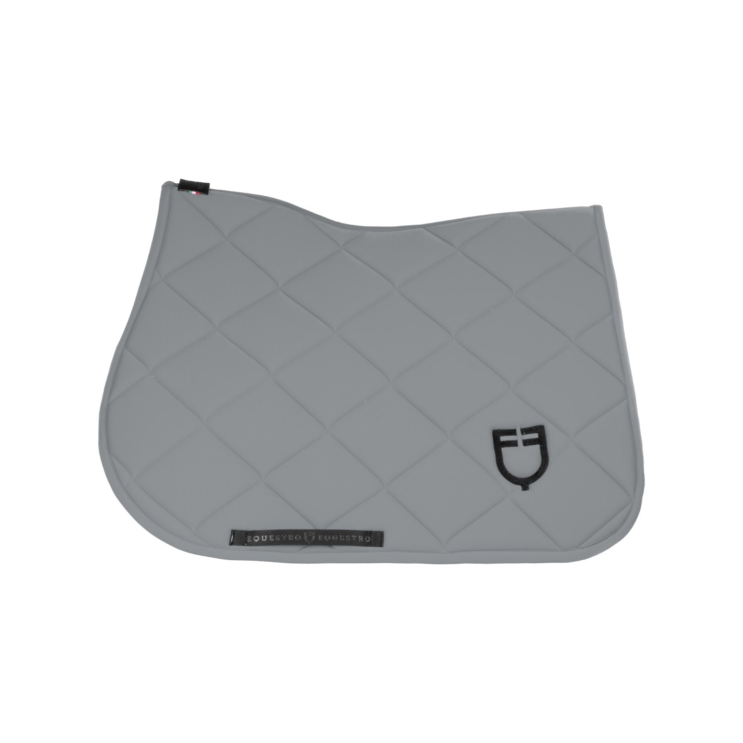 Equestro solid jumping saddle pad - Colore GREY/BLACK