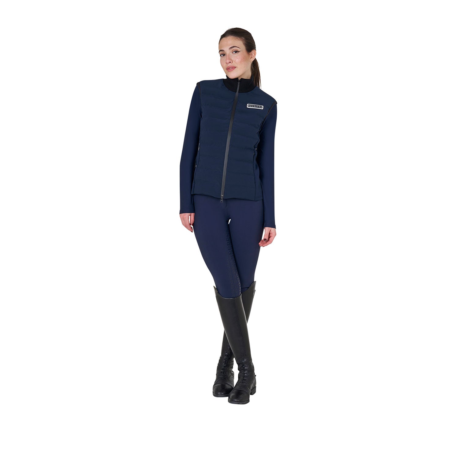 Equestro women's jersey+scuba technical vest - Colore NAVY BLAZER (19-3923)