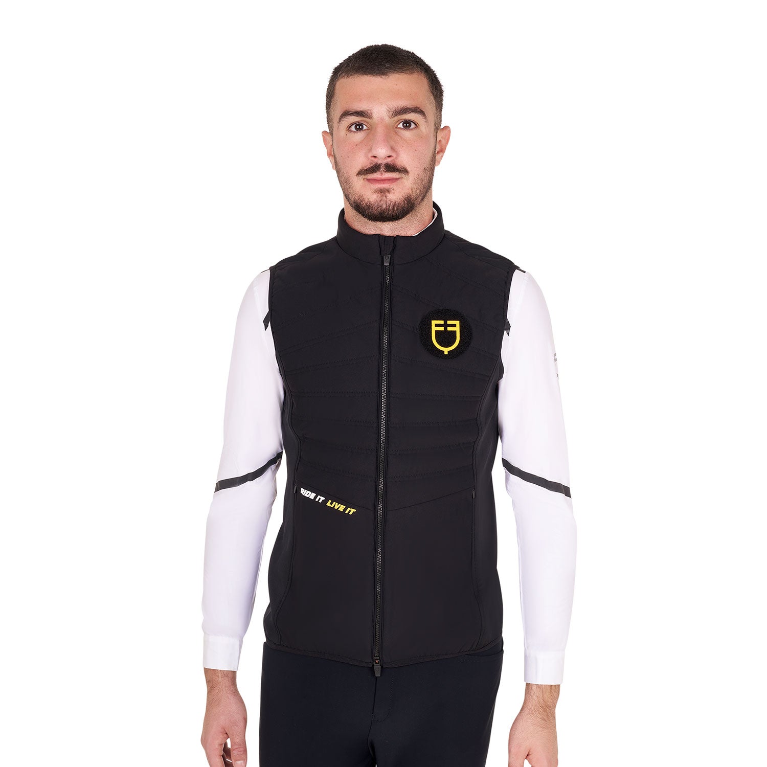 Equestro men's scuderia equestro collection down vest - neutra