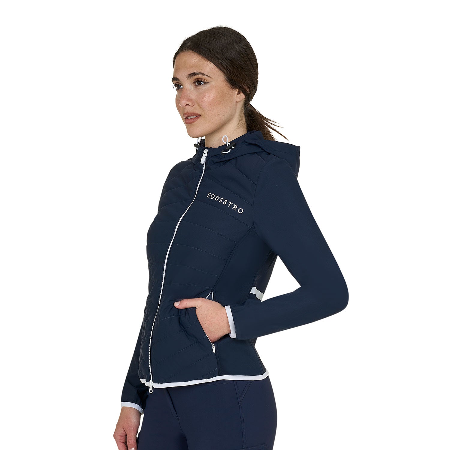 Equestro women's technical down jacket - Colore NAVY BLAZER (19-3923)