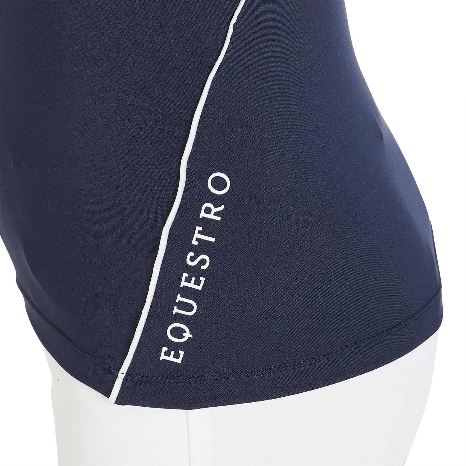Equestro junior technical training polo ss zip - Colore NAVY