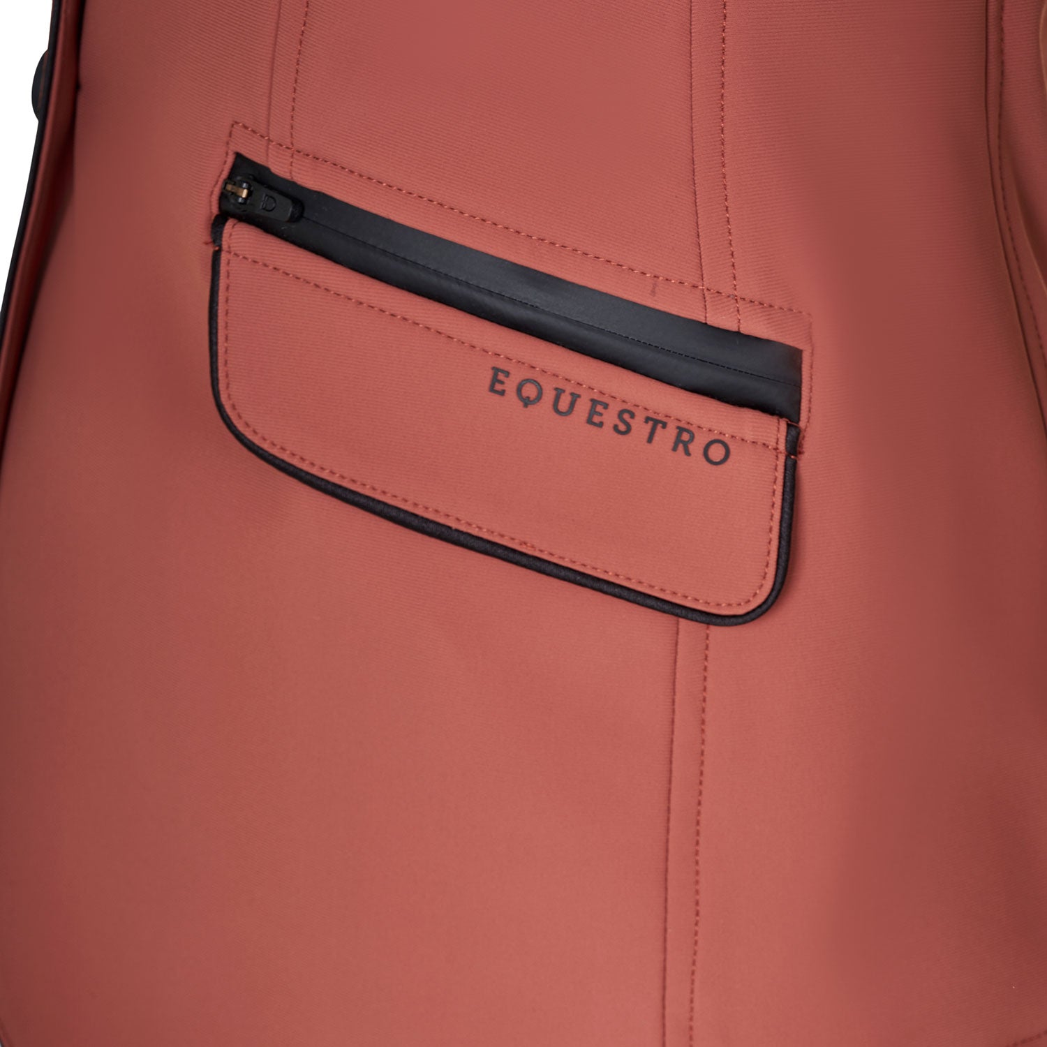 Equestro technical woman competition riding jacket tecno stretch - Colore REDWOOD (18-1443)