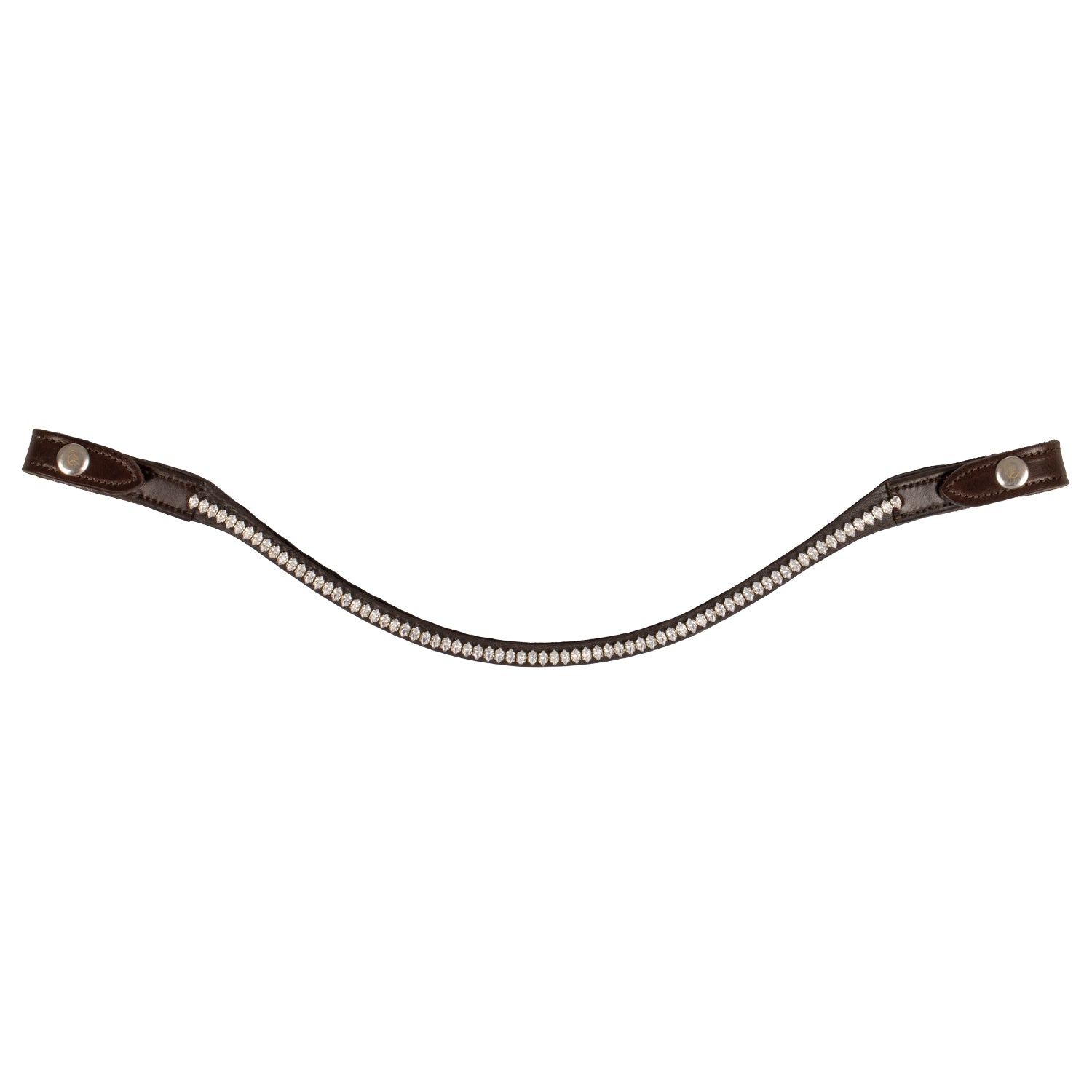 Acavallo acavallo browband w/oval crystals - Colore DARK BROWN