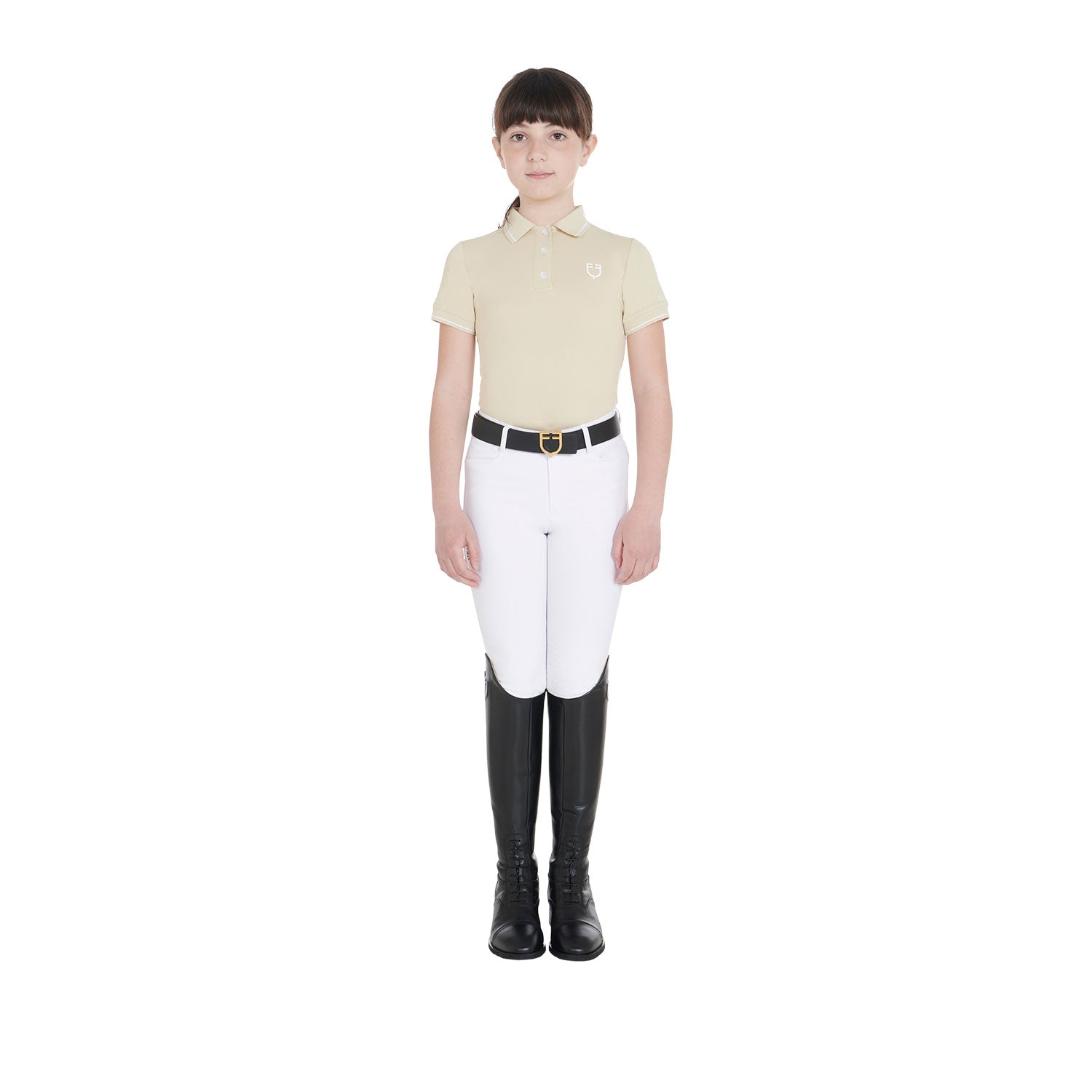 Equestro technical junior training polo - Colore OXFORD TAN (15-1306)