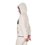 Equestro woman teddy full zip jacket with hood - Colore ANTIQUE WHITE (11-0105)